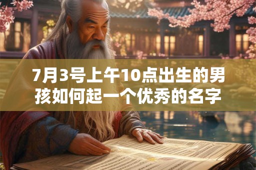 7月3号上午10点出生的男孩如何起一个优秀的名字
