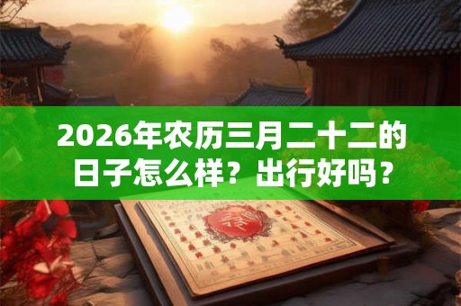 2026年农历三月二十二的日子怎么样？出行好吗？