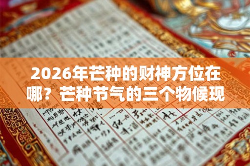 2026年芒种的财神方位在哪？芒种节气的三个物候现象
