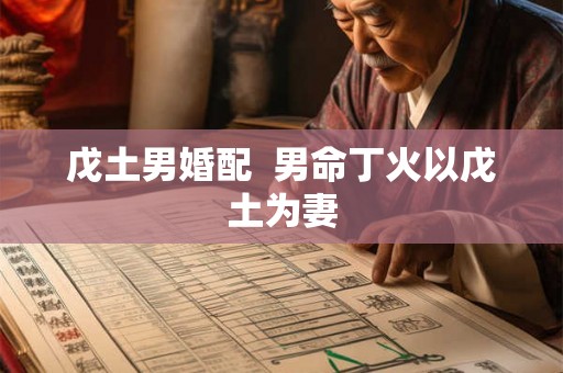 戊土男婚配  男命丁火以戊土为妻