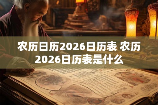农历日历2026日历表 农历2026日历表是什么 农历日历2026日历表 农历2026日历表是什么