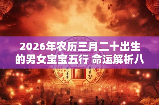 2026年农历三月二十出生的男女宝宝五行 命运解析八字起名