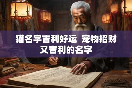 猫名字吉利好运 宠物招财又吉利的名字 猫名字吉利好运 宠物招财又吉利的名字