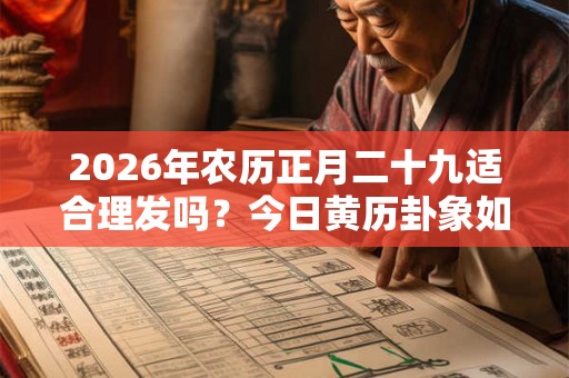 2026年农历正月二十九适合理发吗？今日黄历卦象如何？
