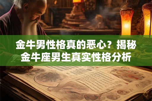 金牛男性格真的恶心?揭秘金牛座男生真实性格分析 金牛男性格真的恶心?揭秘金牛座男生真实性格分析