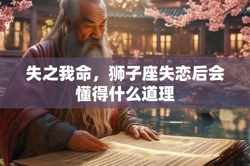 失之我命，狮子座失恋后会懂得什么道理