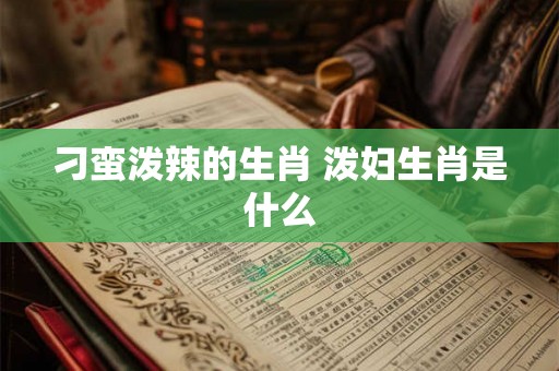刁蛮泼辣的生肖 泼妇生肖是什么