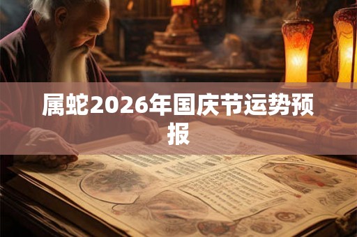 属蛇2026年国庆节运势预报 属蛇2026年国庆节运势预报