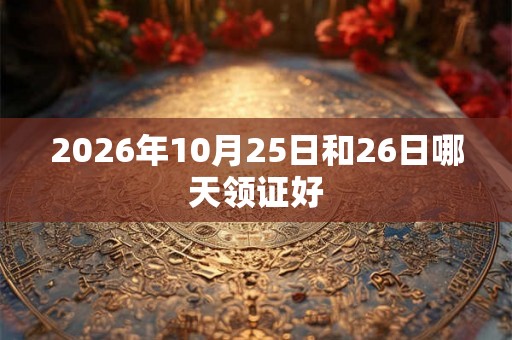 2026年10月25日和26日哪天领证好 2026年10月25日和26日哪天领证好