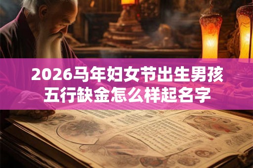 2026马年妇女节出生男孩五行缺金怎么样起名字
