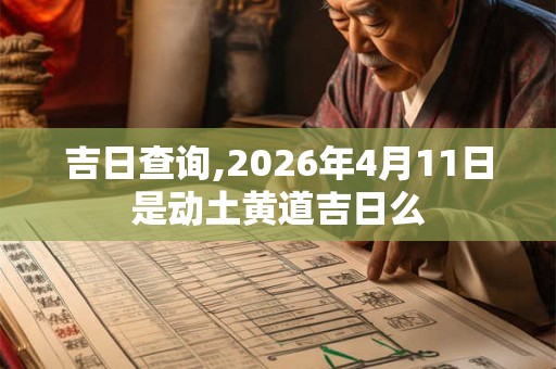 吉日查询,2026年4月11日是动土黄道吉日么