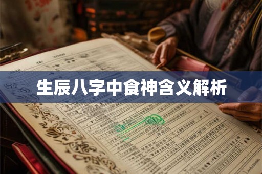 生辰八字中食神含义解析