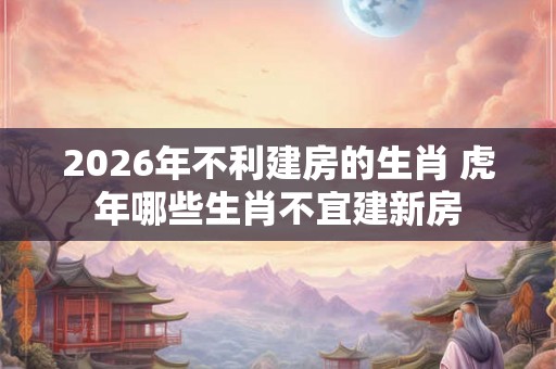 2026年不利建房的生肖 虎年哪些生肖不宜建新房