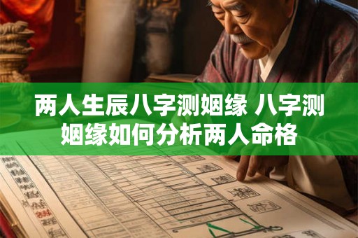 两人生辰八字测姻缘 八字测姻缘如何分析两人命格