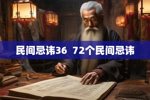 民间忌讳36  72个民间忌讳