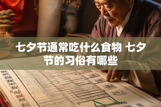 七夕节通常吃什么食物 七夕节的习俗有哪些
