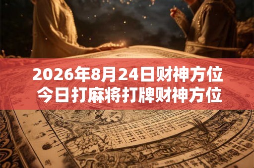 2026年8月24日财神方位 今日打麻将打牌财神方位
