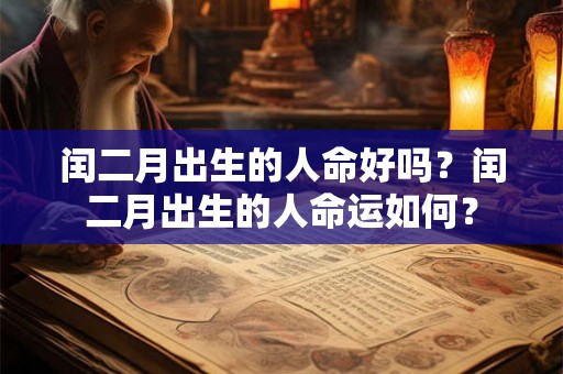 闰二月出生的人命好吗？闰二月出生的人命运如何？