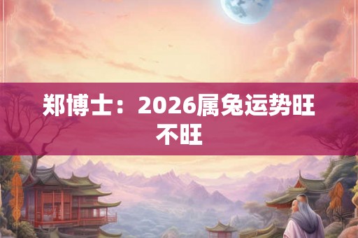 郑博士：2026属兔运势旺不旺