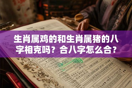生肖属鸡的和生肖属猪的八字相克吗？合八字怎么合？