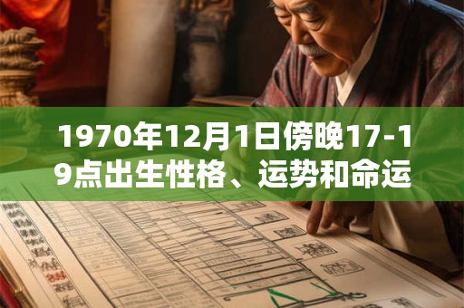 1970年12月1日傍晚17-19点出生性格、运势和命运 1970年12月1日傍晚17-19点出生性格、运势和命运