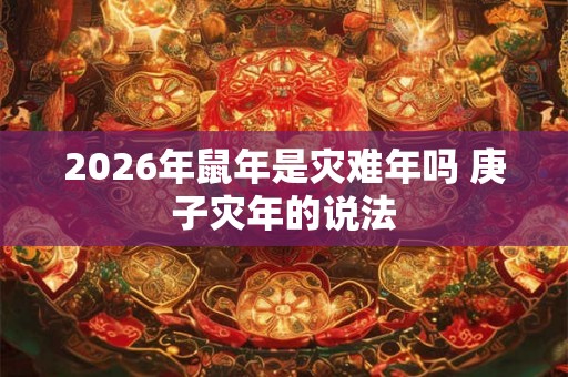 2026年鼠年是灾难年吗 庚子灾年的说法