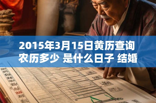 2015年3月15日黄历查询 农历多少 是什么日子 结婚吉时
