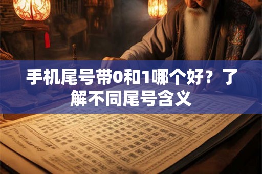 手机尾号带0和1哪个好？了解不同尾号含义