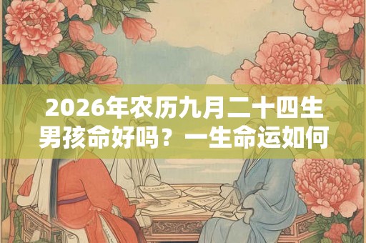 2026年农历九月二十四生男孩命好吗?一生命运如何? 2026年农历九月二十四生男孩命好吗?一生命运如何?