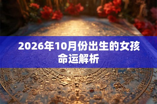 2026年10月份出生的女孩命运解析