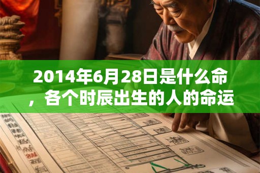 2014年6月28日是什么命，各个时辰出生的人的命运