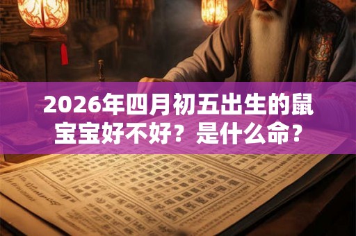 2026年四月初五出生的鼠宝宝好不好？是什么命？