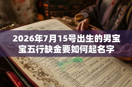 2026年7月15号出生的男宝宝五行缺金要如何起名字