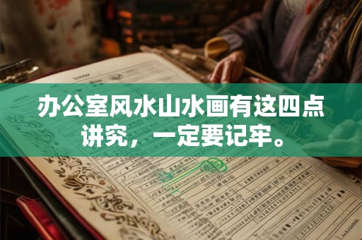 办公室风水山水画有这四点讲究，一定要记牢。
