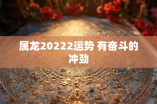 属龙20222运势 有奋斗的冲劲