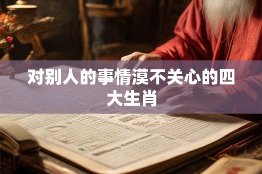 对别人的事情漠不关心的四大生肖