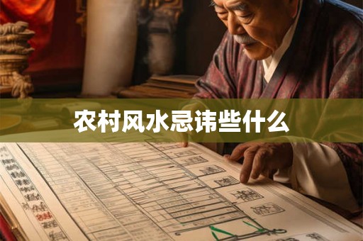农村风水忌讳些什么 农村风水忌讳些什么