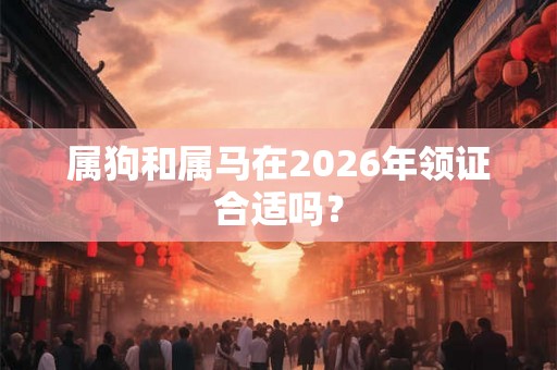 属狗和属马在2026年领证合适吗？