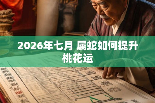 2026年七月 属蛇如何提升桃花运