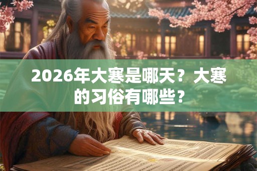 2026年大寒是哪天？大寒的习俗有哪些？