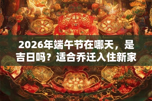 2026年端午节在哪天,是吉日吗?适合乔迁入住新家吗? 2026年端午节在哪天,是吉日吗?适合乔迁入住新家吗?