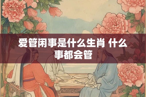 爱管闲事是什么生肖 什么事都会管 爱管闲事是什么生肖 什么事都会管