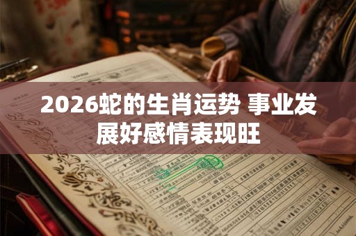 2026蛇的生肖运势 事业发展好感情表现旺 2026蛇的生肖运势 事业发展好感情表现旺