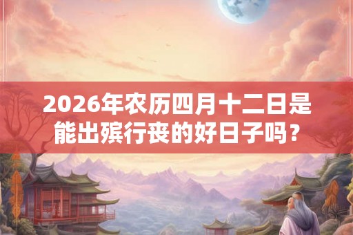 2026年农历四月十二日是能出殡行丧的好日子吗？