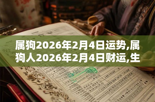 属狗2026年2月4日运势,属狗人2026年2月4日财运,生肖狗2026年2月4日运势