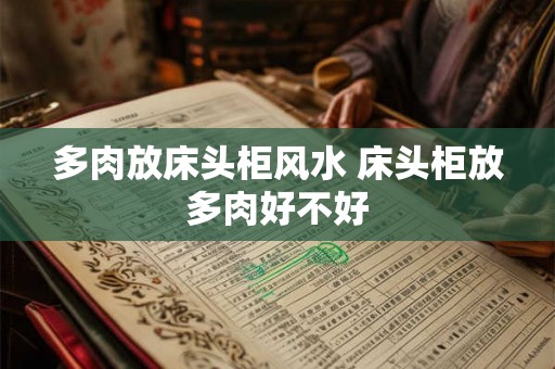 多肉放床头柜风水 床头柜放多肉好不好