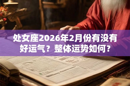处女座2026年2月份有没有好运气？整体运势如何？