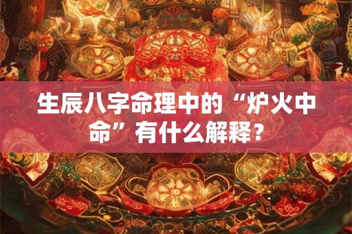 生辰八字命理中的“炉火中命”有什么解释？