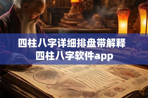 四柱八字详细排盘带解释  四柱八字软件app