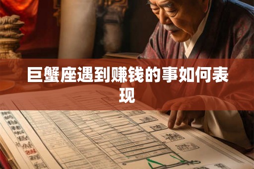 巨蟹座遇到赚钱的事如何表现